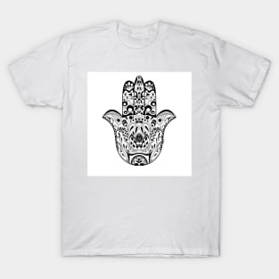 the hand of the god in sutra mandala pattern arts T-Shirt